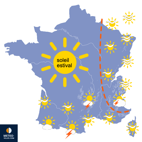 Carte de prévisions du temps du Dimanche 24 mai 2026