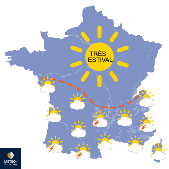 Carte de prévisions du temps du Dimanche 24 mai 2026