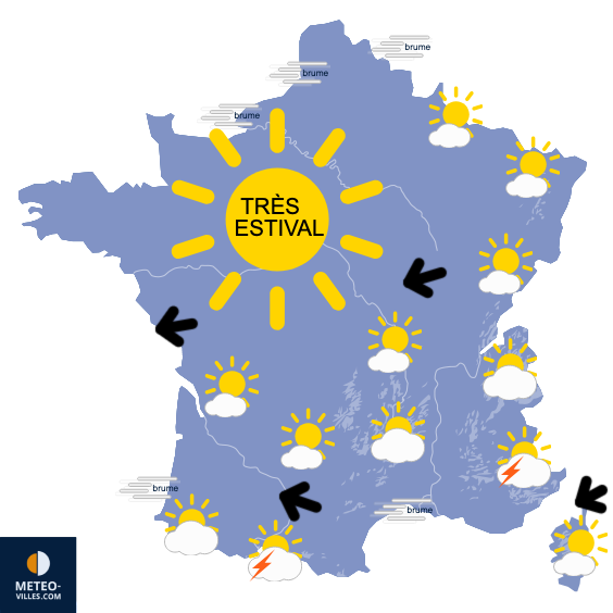 Carte de prévisions du temps du Vendredi 22 mai 2026