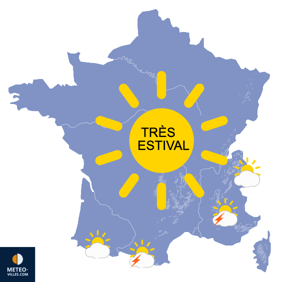 Carte de prévisions du temps du Mercredi 20 mai 2026