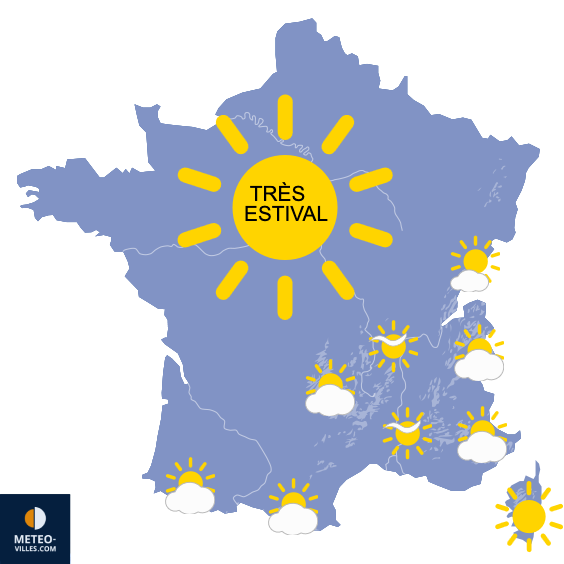 Carte de prévisions du temps du Mercredi 20 mai 2026
