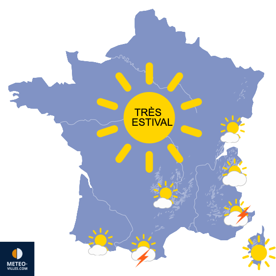 Carte de prévisions du temps du Jeudi 21 mai 2026