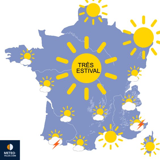 Carte de prévisions du temps du Vendredi 22 mai 2026