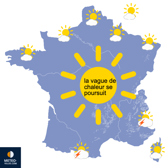 Carte de prévisions du temps du Jeudi 21 mai 2026