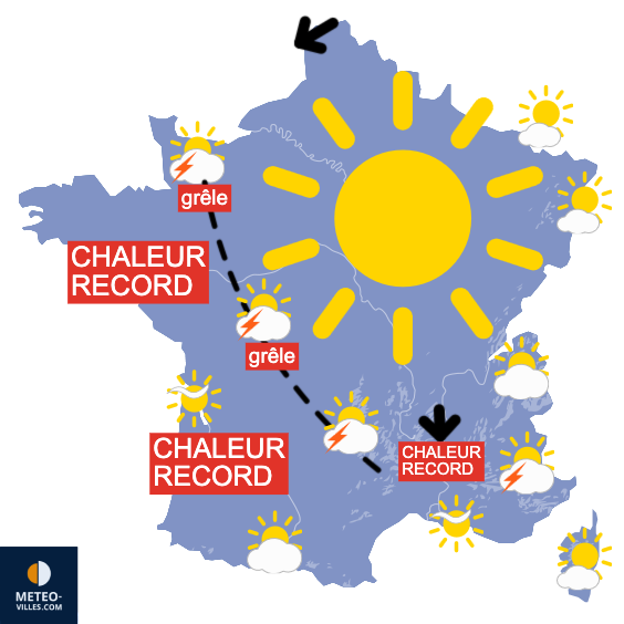 Carte de prévisions du temps du Mercredi 27 mai 2026