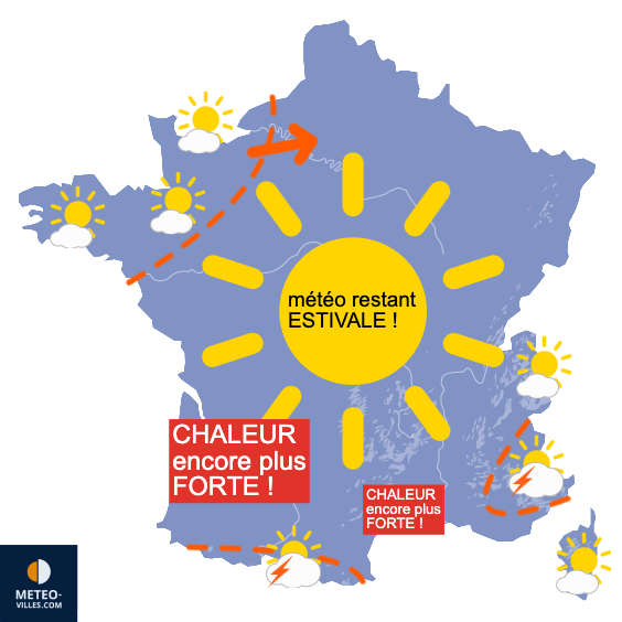 Carte de prévisions du temps du Mardi 26 mai 2026