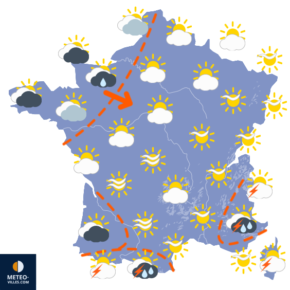 Carte de prévisions du temps du Dimanche 24 mai 2026