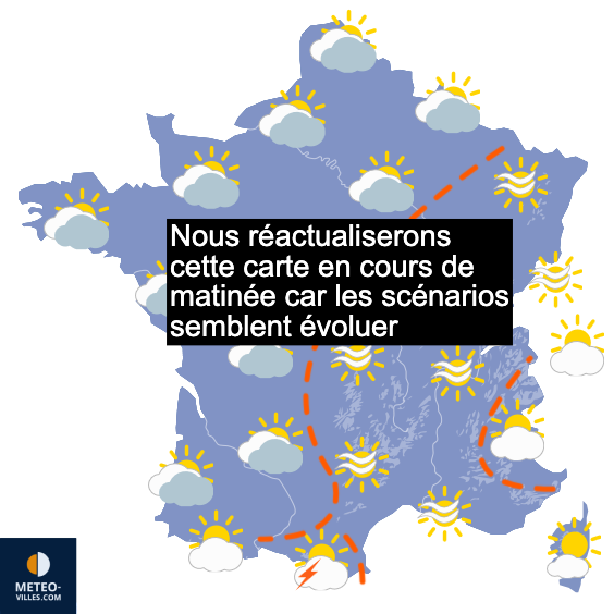 Carte de prévisions du temps du Dimanche 31 mai 2026