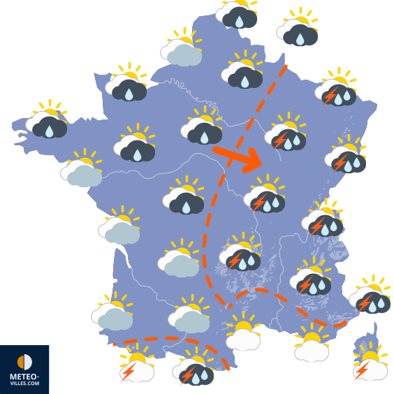 Carte de prévisions du temps du Dimanche 24 mai 2026