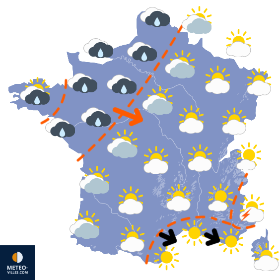 Carte de prévisions du temps du Jeudi 28 mai 2026