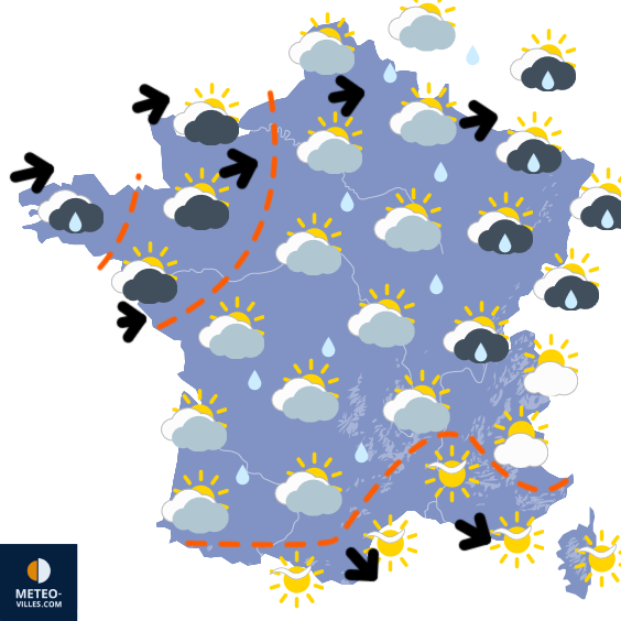 Carte de prévisions du temps du Dimanche 31 mai 2026
