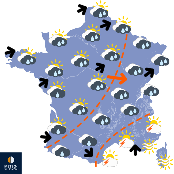 Carte de prévisions du temps du Vendredi 29 mai 2026