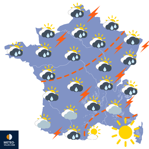 Carte de prévisions du temps du Samedi 30 mai 2026