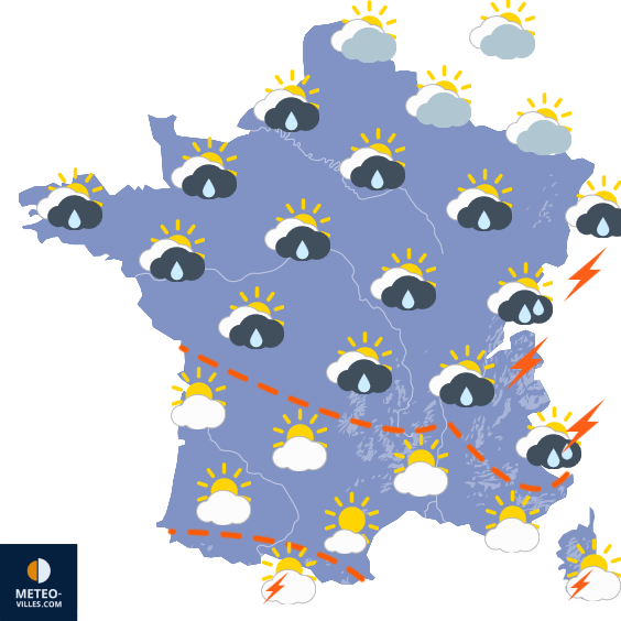 Carte de prévisions du temps du Dimanche 31 mai 2026