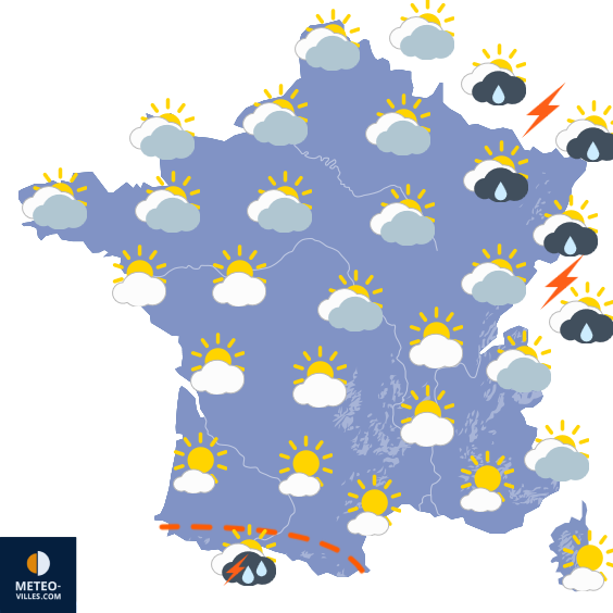Carte de prévisions du temps du Dimanche 31 mai 2026
