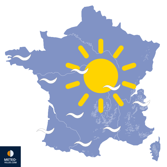Carte de prévisions du temps du Lundi 8 juin 2026