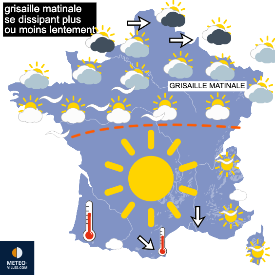 Carte de prévisions du temps du Samedi 13 juin 2026