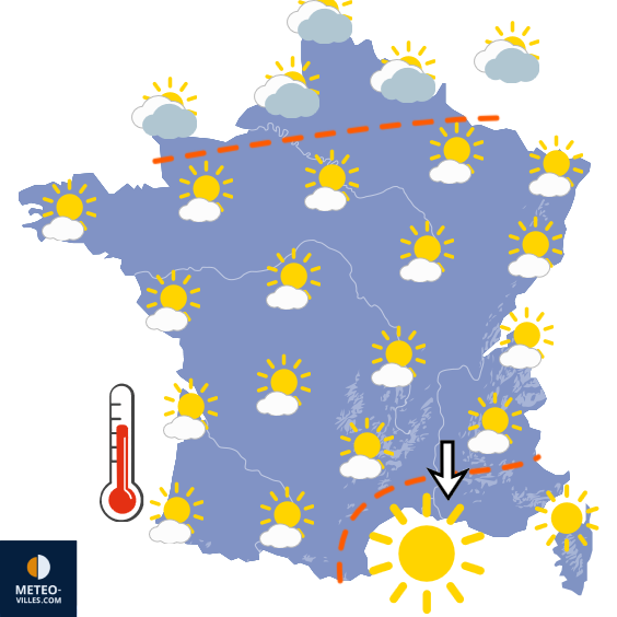 Carte de prévisions du temps du Dimanche 14 juin 2026