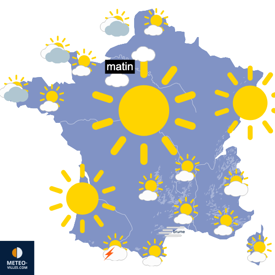 Carte de prévisions du temps du Wednesday, June 17, 2026
