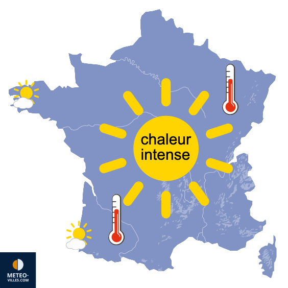 Carte de prévisions du temps du Vendredi 12 juin 2026
