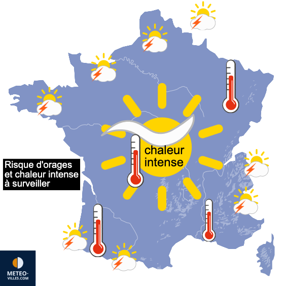 Carte de prévisions du temps du Samedi 13 juin 2026