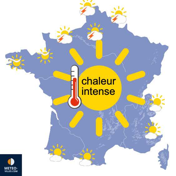 Carte de prévisions du temps du Mardi 16 juin 2026