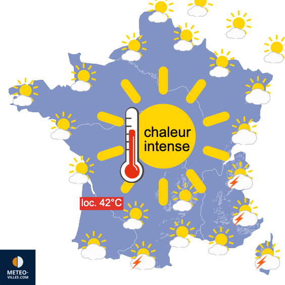 Carte de prévisions du temps du Saturday, June 20, 2026