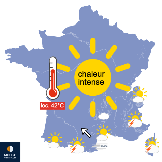 Carte de prévisions du temps du Dimanche 21 juin 2026