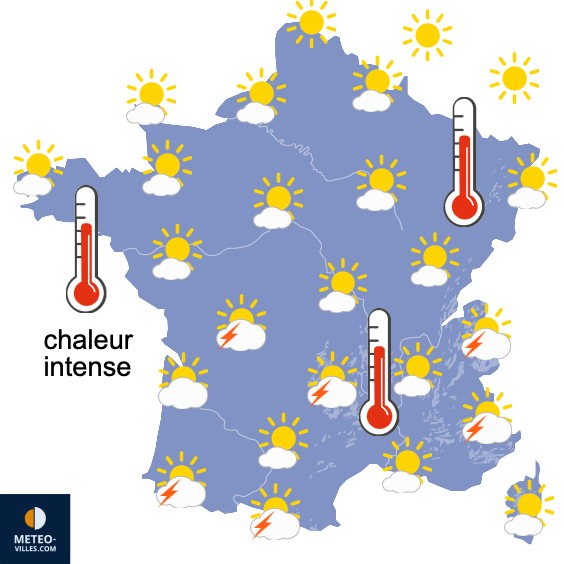 Carte de prévisions du temps du Saturday, June 20, 2026