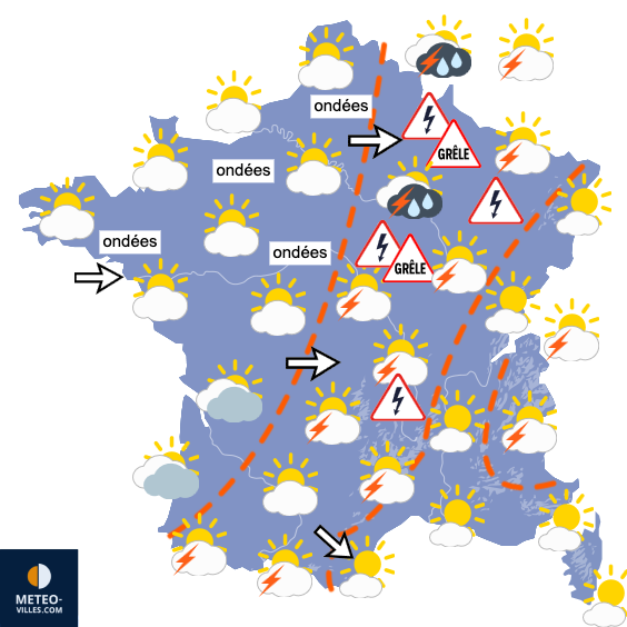 Carte de prévisions du temps du Dimanche 28 juin 2026