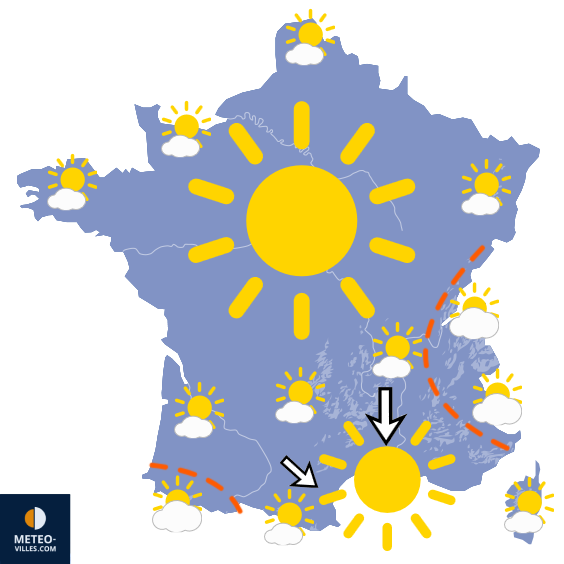 Carte de prévisions du temps du Mardi 30 juin 2026