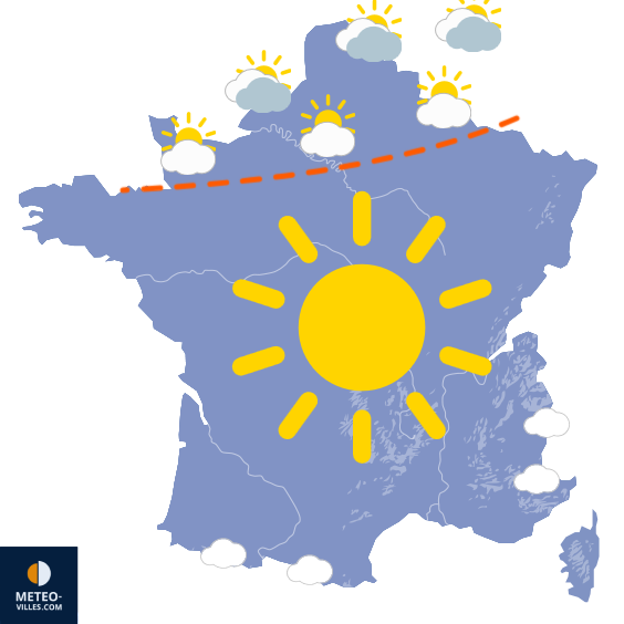 Carte de prévisions du temps du Samedi 27 juin 2026
