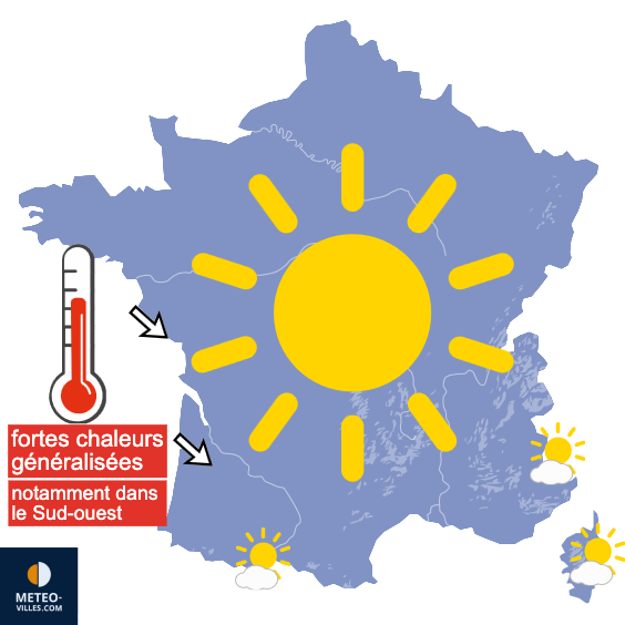 Carte de prévisions du temps du Mardi 30 juin 2026