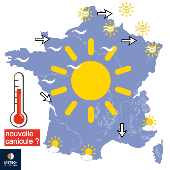 Carte de prévisions du temps du Dimanche 5 juillet 2026