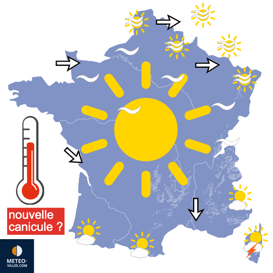 Carte de prévisions du temps du Dimanche 5 juillet 2026