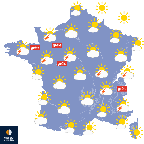 Carte de prévisions du temps du Vendredi 10 juillet 2026