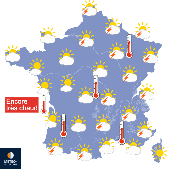 Carte de prévisions du temps du Samedi 11 juillet 2026