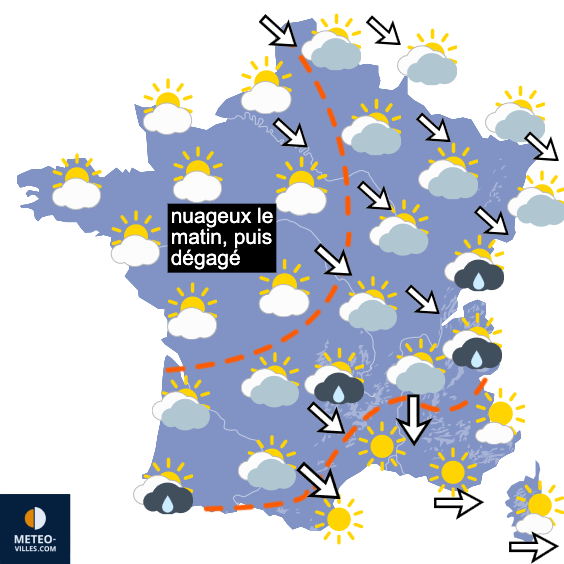 Carte de prévisions du temps du Dimanche 26 juillet 2026