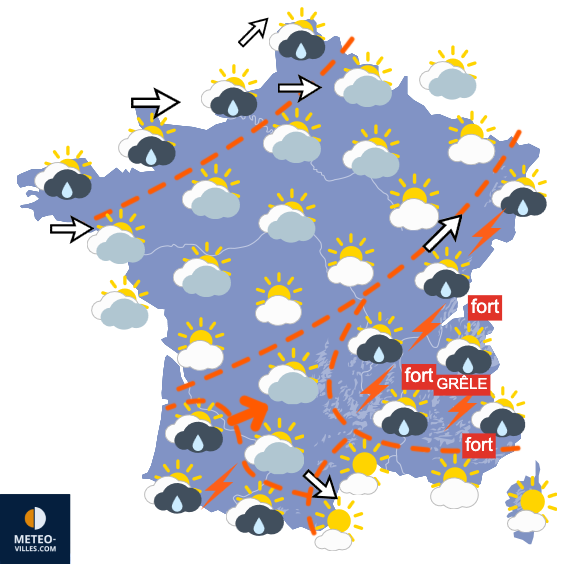 Carte de prévisions du temps du Jeudi 20 août 2026