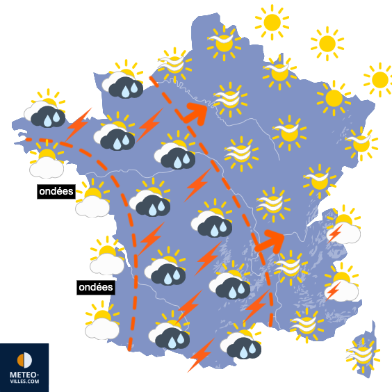 Carte de prévisions du temps du Jeudi 20 août 2026