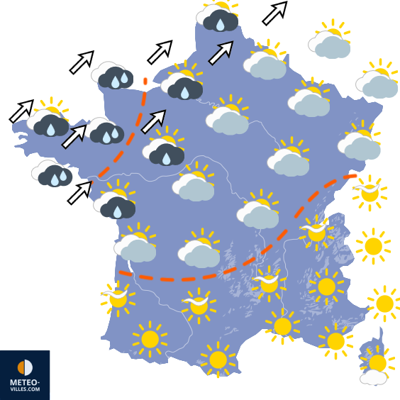 Carte de prévisions du temps du Mercredi 26 août 2026