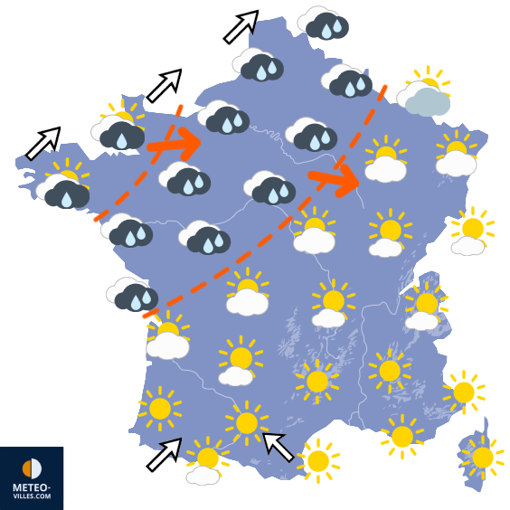 Carte de prévisions du temps du Mercredi 26 août 2026