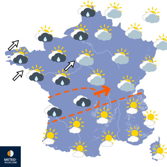 Carte de prévisions du temps du Vendredi 28 août 2026
