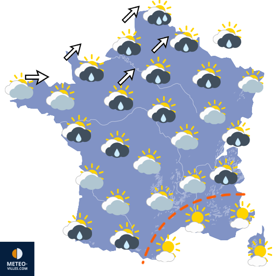 Carte de prévisions du temps du Vendredi 28 août 2026