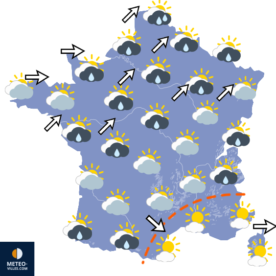 Carte de prévisions du temps du Samedi 29 août 2026