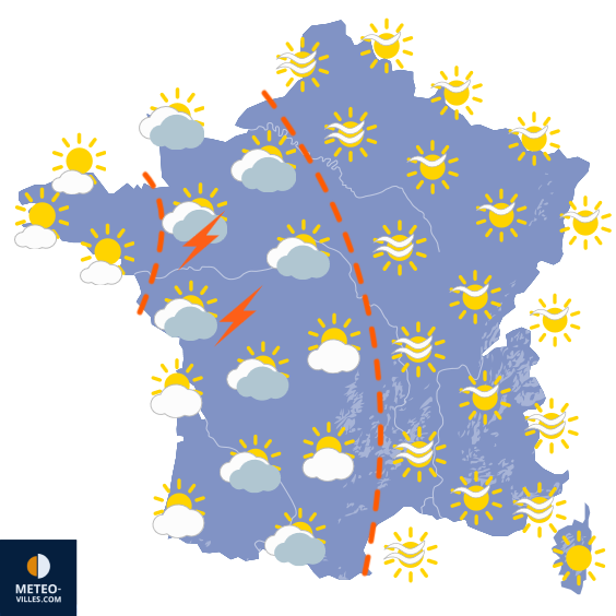 Carte de prévisions du temps du Dimanche 6 septembre 2026