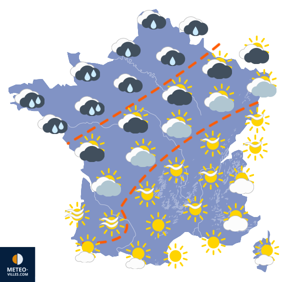 Carte de prévisions du temps du Vendredi 4 septembre 2026