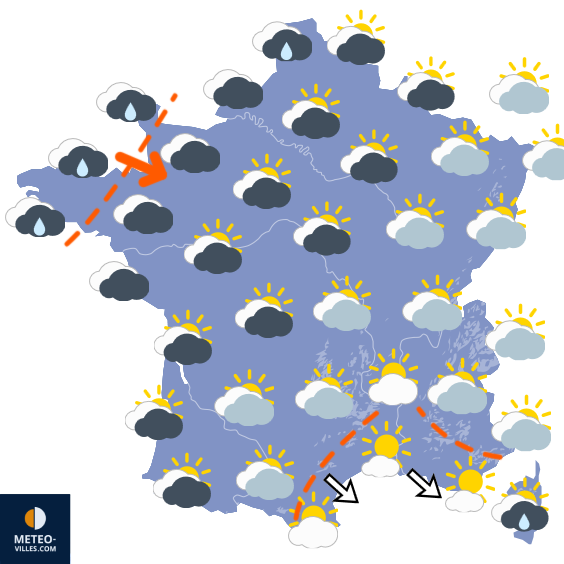 Carte de prévisions du temps du Dimanche 6 septembre 2026