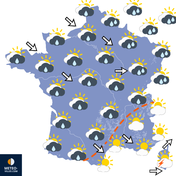 Carte de prévisions du temps du Dimanche 6 septembre 2026