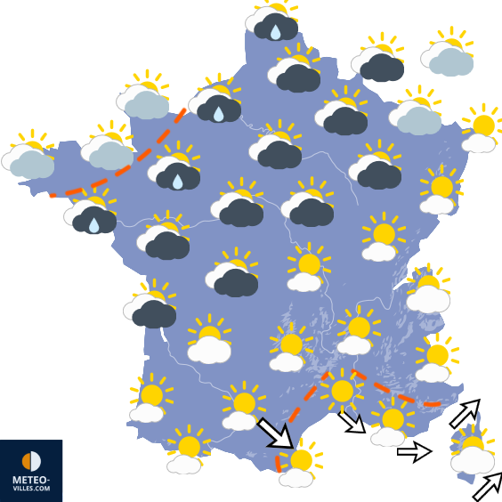 Carte de prévisions du temps du Jeudi 10 septembre 2026